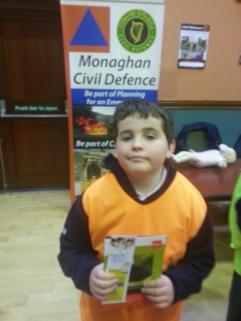 Liam at the Civil Defence stand.